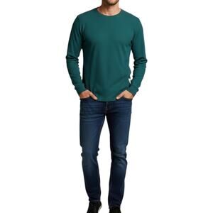 NWT Arizona Men’s Thermal Top Large Forest Biome Long Sleeve Crew Neck Layering